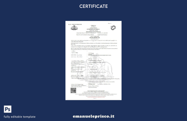 modello di certificato di morte del governo indiano del Kerala in stile verifica